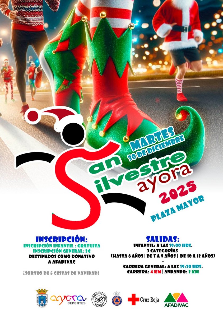VIII Previa de San Silvestre
🗓️Martes 30 de diciembre, a partir de las 19:00h.
🌃Plaza Mayor de #Ayora
ℹ️+info: ayora.es/es/noticia-eve…
