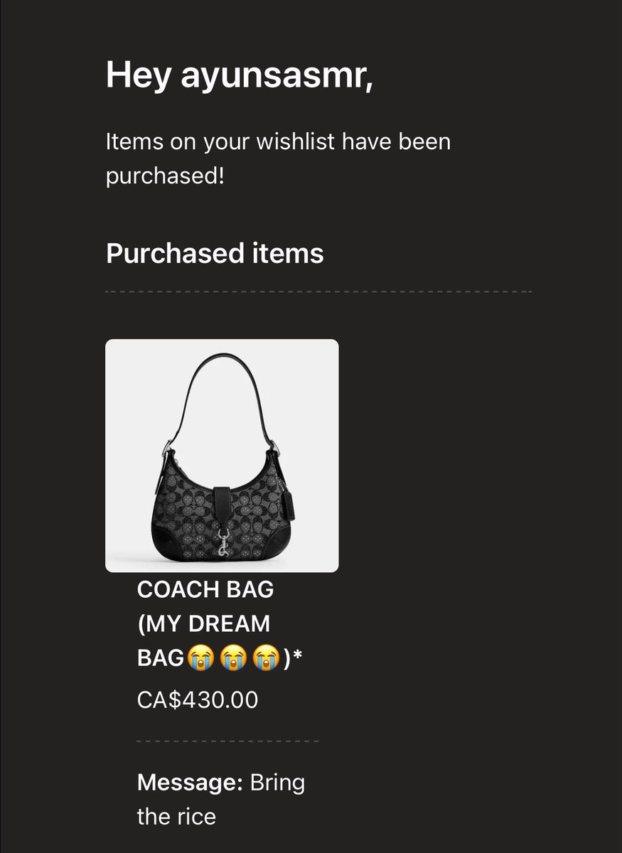 ayunsasmr's tweet photo. SOMEONE BOUGHT ME A FUCKING COACH BAG IM FUCKING CRYING RIGHT NOWWW😭😭😭 WHAT THE FJCKDKDKDD IVE NEVER BEEN SO GRATEFUL IN MY FUCKING LIFEEEE PLEASEEEE WHOEVER GAVE ME THIS THANK U IM SO HAPPY ITS 6 AM IN THE MORNING AND IM LITERALLY DOING JUMPING JACKS NOW🤾🏻🤾🏻🤾🏻🤾🏻🤾🏻🤾🏻🤾🏻🤾🏻🤾🏻🤾🏻🤾🏻 https://t.co/egq1w5izm0