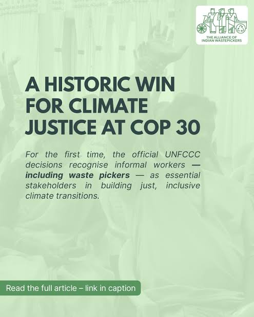 COP30 delivered a breakthrough for climate justice by finally acknowledging waste pickers as vital climate contributors. Yet for those toiling in dumpsites daily, has life truly improved post-talks?

 #COPtoCommunities
Climate Debt Obligations <a href="/ActionAid_Kenya/">ActionAid Kenya</a>  <a href="/Environment_Ke/">Ministry of Environment, Climate Change & Forestry</a>