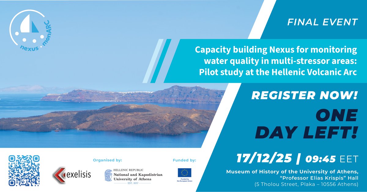 nexusmonarc's tweet photo. Tomorrow, we set sail for the #FinalEvent of our project 

17 Dec | 09:45–15:00
Museum of History of the University of Athens &amp; online.

Register now!
https://t.co/cDANg8OrtG

#HorizonEU #nexusmonARC #sailing4science #environment #citizenscience #Mediterranean #AegeanSea https://t.co/dyK1BHjC9s