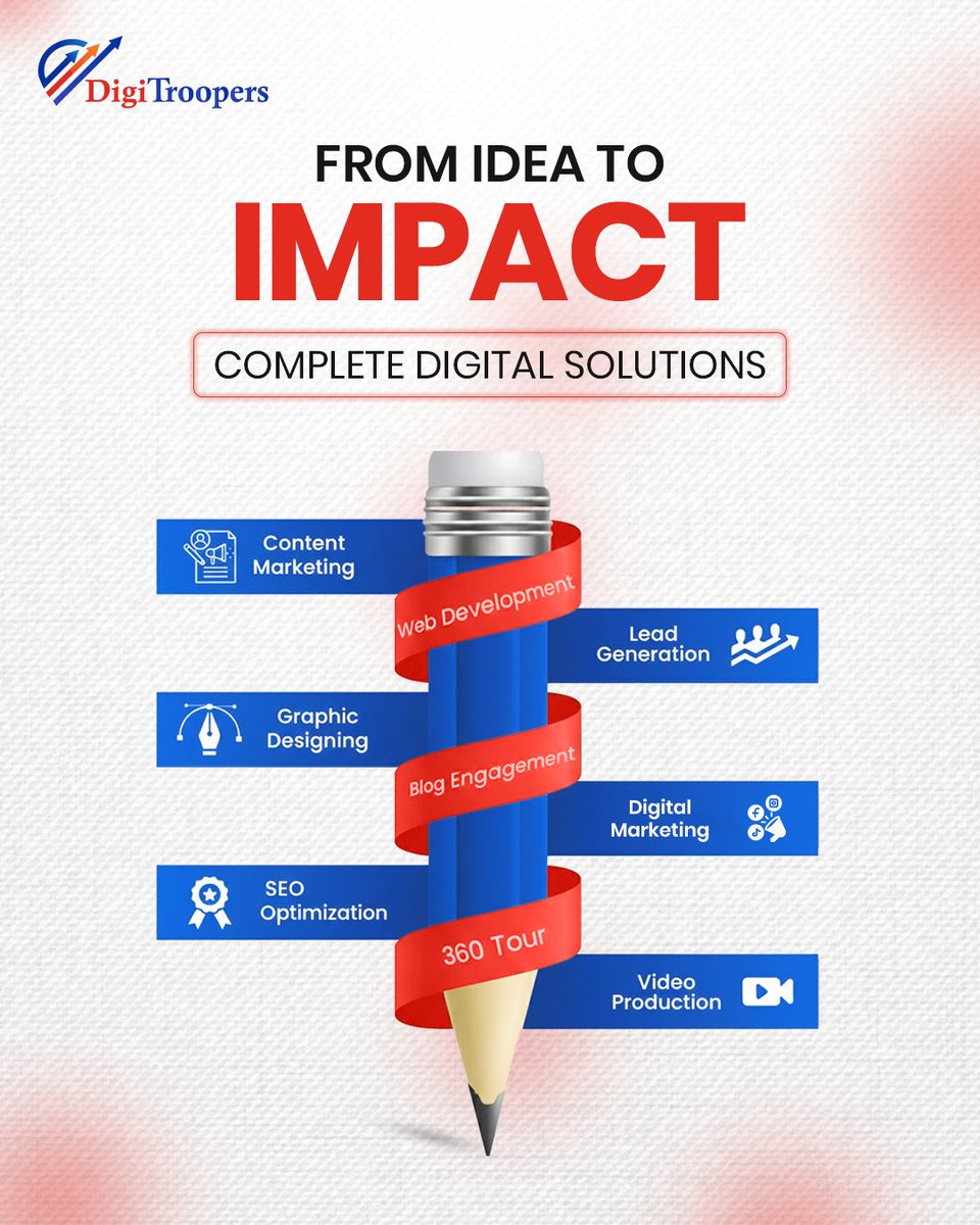 Digitroopers1's tweet photo. One idea. Multiple solutions. Real impact.
From web development to digital marketing, DigiTroopers covers it all. https://t.co/ReNvQvGh2t