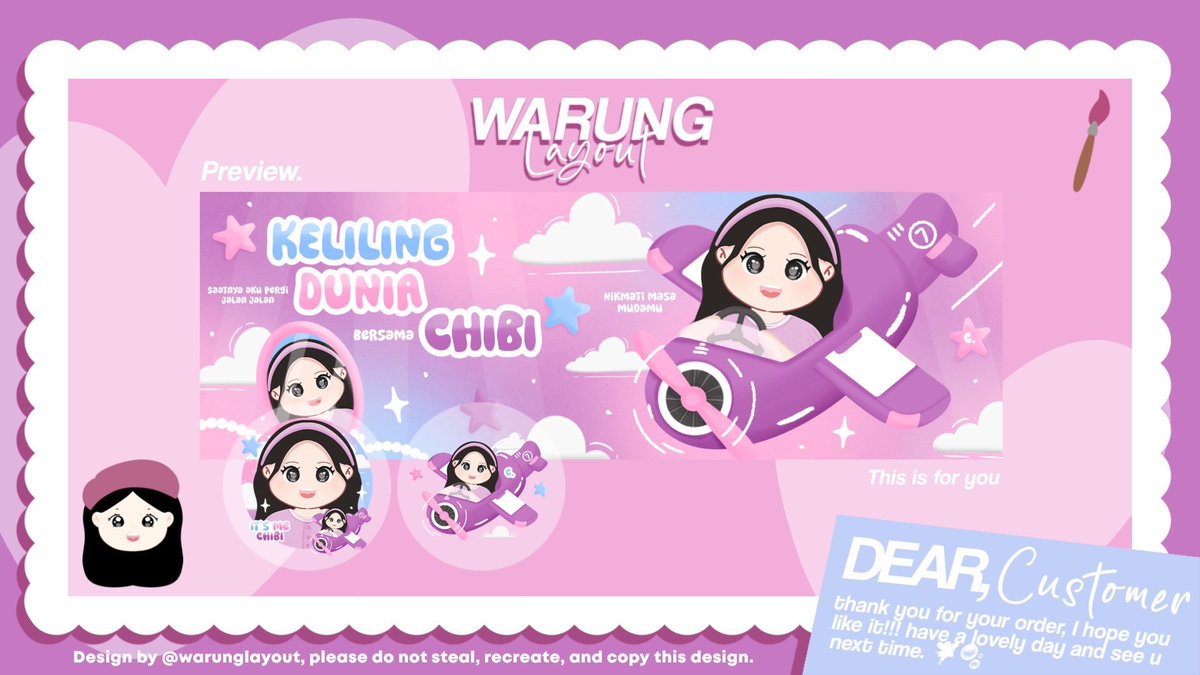 warunglayout's tweet image. Hi guys aku ada layout ready stock chibi baru nih, bisa langsung kalian take sekarang juga 💖🎀 

Price : 25.000
Bisa resize wabis 
Free retext 
Open by request juga 💌

Dm for order…💬
#zonauang