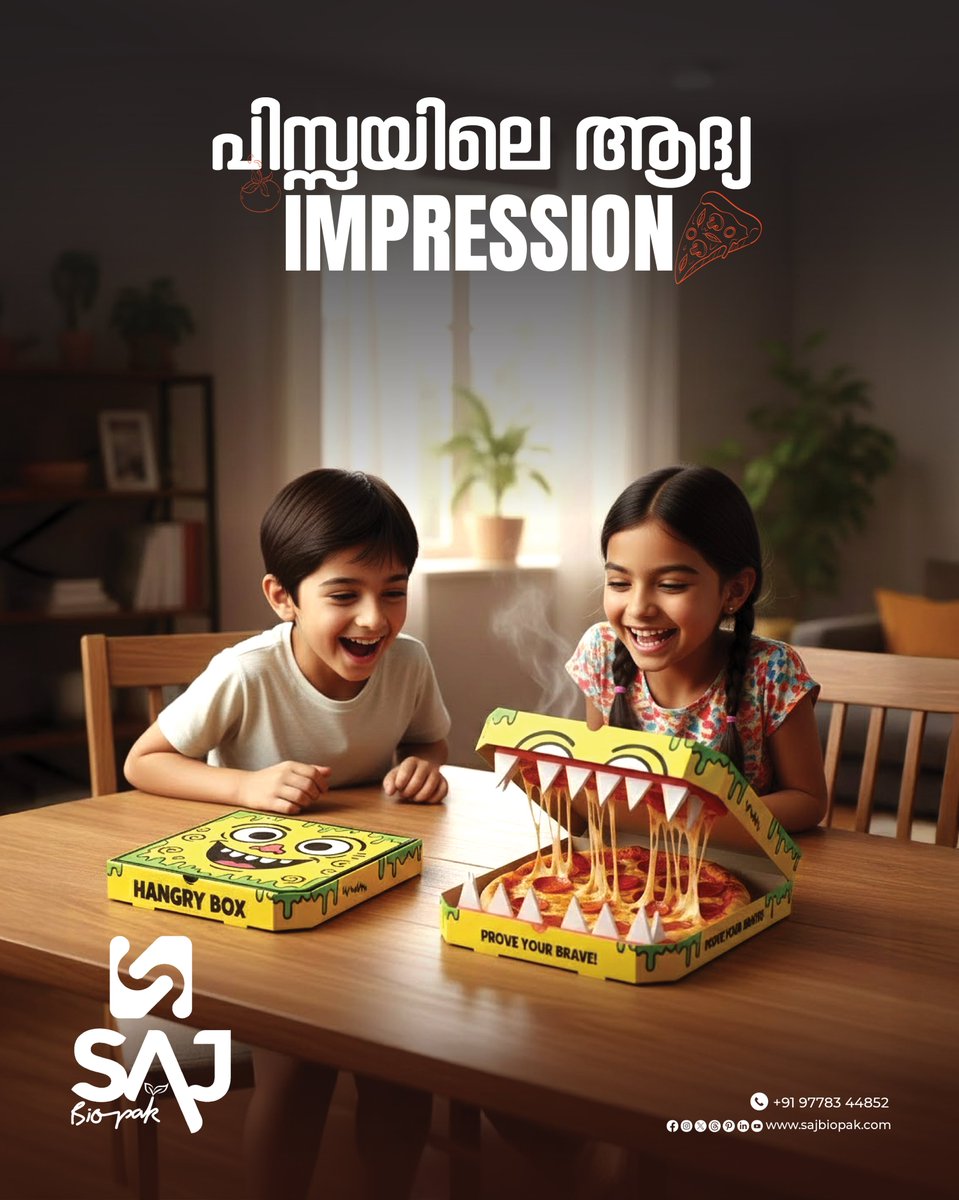 Sajbiopakin's tweet image. പിസ്സയിലെ  ആദ്യ IMPRESSION

#sajbiopak
#freshlookpackage
#customcakepackaging
#packaging
#cakeboxes
#sweetpackaging
#packyourbrand
#packwithsweetness