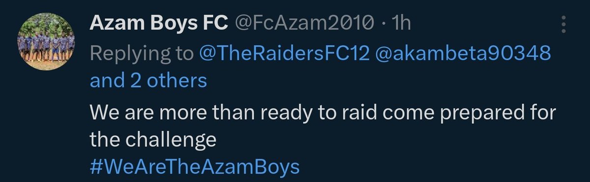 Raiders FC tweet media