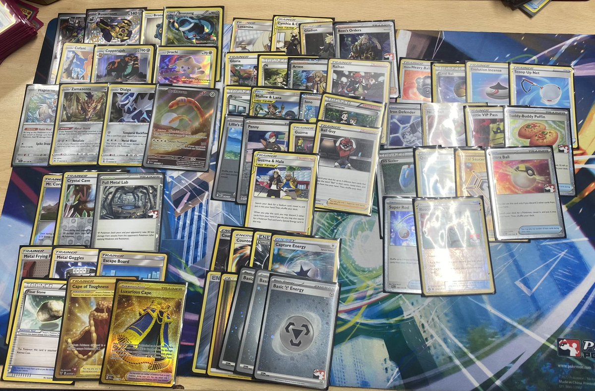 We now have our big GLC events monthly and play it every week. It's been really fun seeing it grow and I've had tons of fun with Tanky metal too. Went 4-0 with it. The silliest play is that dialga+luxurious cape+shield and full metal +penny can deckout decks (230 that takes -40).