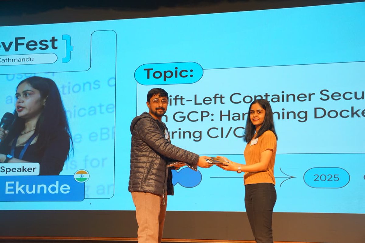 misalpavv's tweet image. Grateful for my first visit to Nepal 🇳🇵 and an amazing time speaking at DevFest Kathmandu!

Loved sharing thoughts on Shift-Left Container Security &amp;amp; Hardened Docker Images and connecting with such an inspiring developer community 🚀

#DevFestKathmandu #Docker #GCP