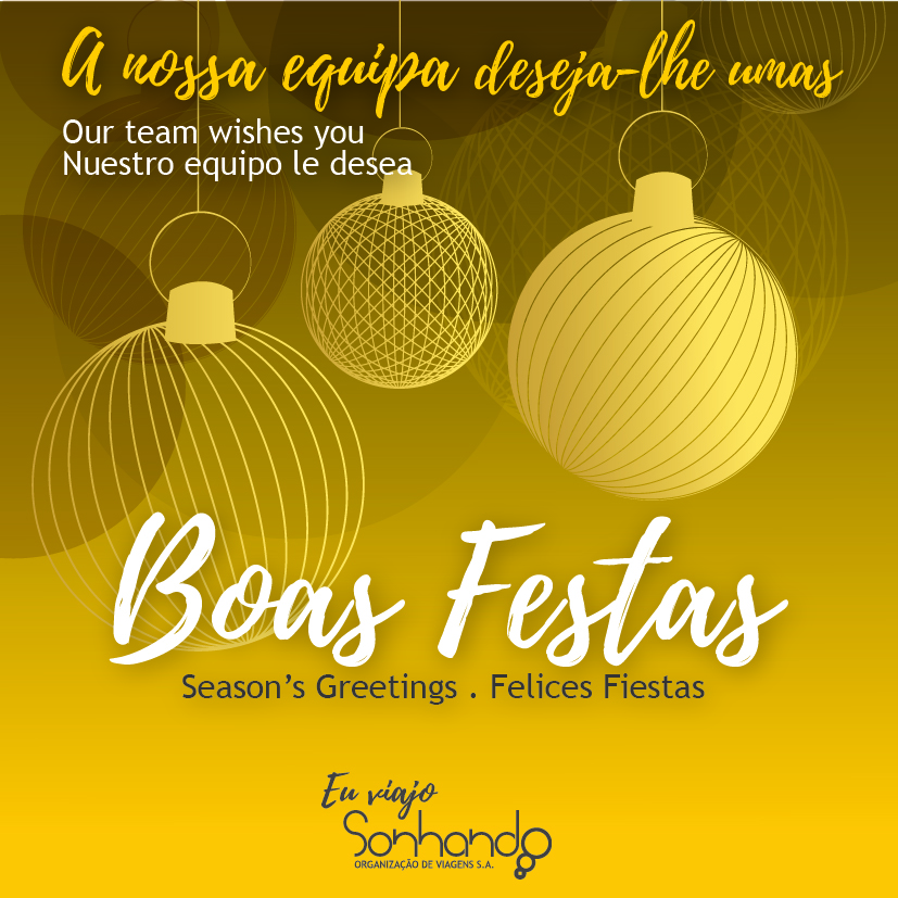 A EQUIPA DA SONHANDO DESEJA AS BOAS FESTAS

Encontre as nossas ofertas em buff.ly/3sVmsl4
Subscreva a nossa newsletter » buff.ly/44acdra

#boasfestas #natal #fimdeano #euviajosonhando #viagensdesonho #viagens #turismo #viajar #ferias