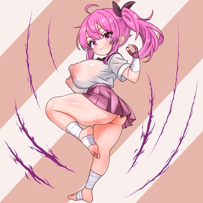 おすけぶこちらも感謝!
下着なし制服格闘家ちゃんをキャラデザさせていただきました 