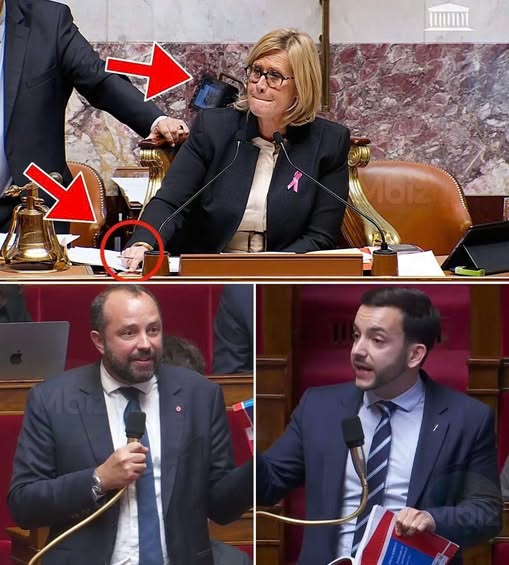 #AssembleeNationale   PRISE LA MAIN DANS LE SAC LA PRÉSIDENTE EXPLOSE EN DIRECT  PANIQUE TOTALE ET MALAISE 
« Madame la Présidente, vous coupez mon micro ENCORE ! Prise en flag, vous sabotez le débat pour faire passer vos lois pourries en force !