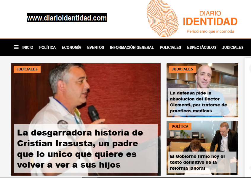 Nuevo portal de noticias con una temática particular: <a href="/diarioidentidad/">Diario Identidad</a> apunta a la problemática de las "Falsas denuncias". La Directora <a href="/MimiDominici/">Mimi Dominici</a>, dijo que además de temas de interés general, el objetivo es aportar una visión especializada al flagelo de las Falsas Denuncias