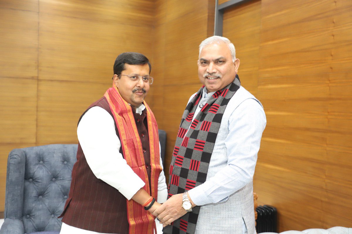 भाजपा के राष्ट्रीय कार्यकारी अध्यक्ष श्री <a href="/NitinNabin/">Nitin Nabin</a> जी से शुभेच्छा भेंट ।
<a href="/BJP4India/">BJP</a>