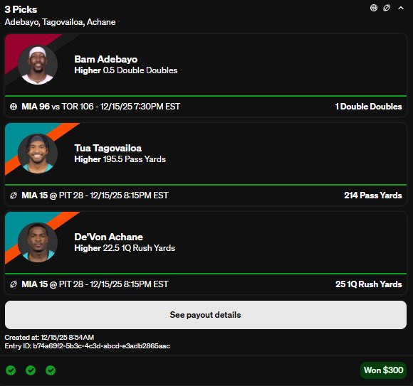 DUBCLUB MADE $300 OFF ONE SLIP YESTERDAY🤩🤩🤑

THIS COULD BE YOU TOO FOR JUST $6/ MONTH‼️‼️

TAP IN AND LETS MAKE SOME MONEY💰
dubclub.win/anewProps/