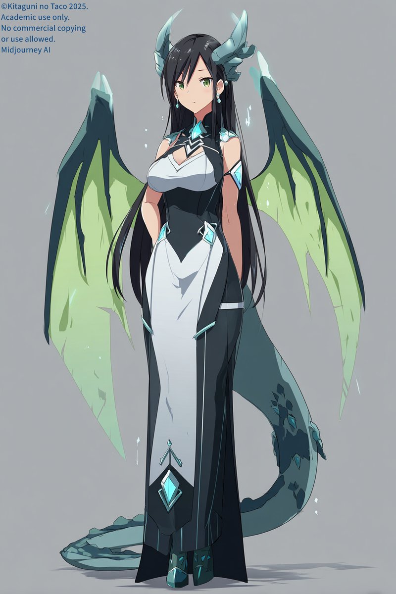 クリスタルドラゴン娘 #ドラゴンガール ＃Midjourney7 cinema profile