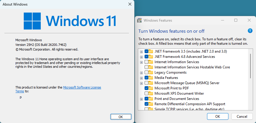 BuildLabEx's tweet photo. Goodbye, .NET Framework 3.5!
Windows 11 26H1 no longer supports it at all. https://t.co/3yJ5d7oMQ4