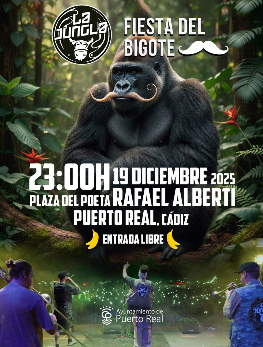 El próximo Viernes 19 Diciembre nos vemos en Puerto Real (Cádiz) en un súper show para despedir el año. Entrada gratis hasta completar aforo!!