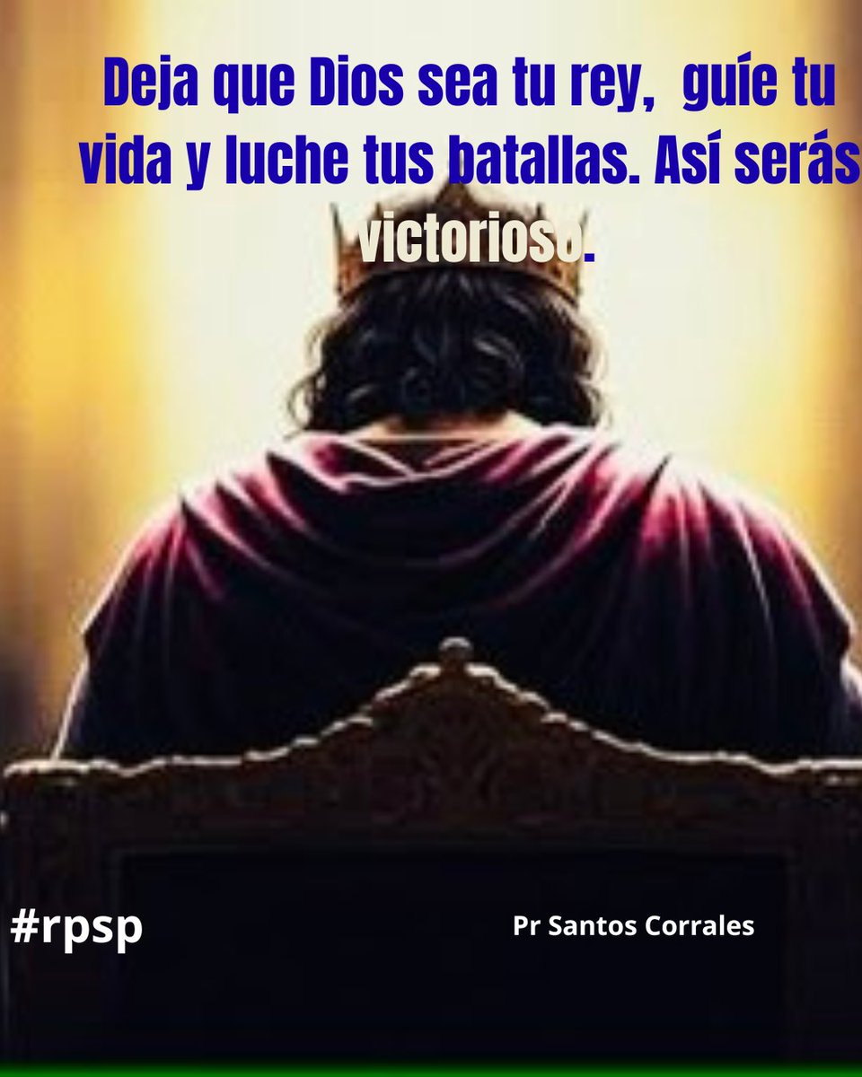 PrCorrales's tweet photo. UN REY:”Pero el pueblo no quiso oír la voz de Samuel, y dijo: No, sino que habrá rey sobre nosotros; y nosotros seremos también como todas las naciones, y nuestro rey nos gobernará, y saldrá delante de nosotros, y hará nuestras guerras.”1 Sam. 8:19,20 #rpsp. https://t.co/77tiCTA3X6