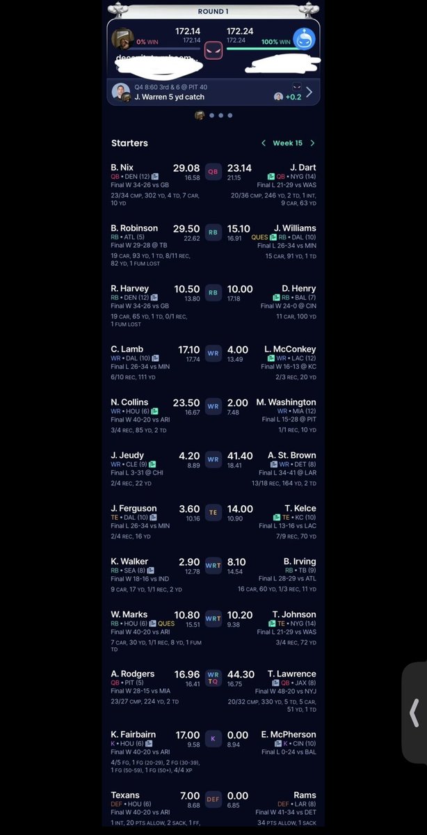 jacksettleman's tweet image. No, this is the WORST fantasy football loss ever

@Kai_Patricelli