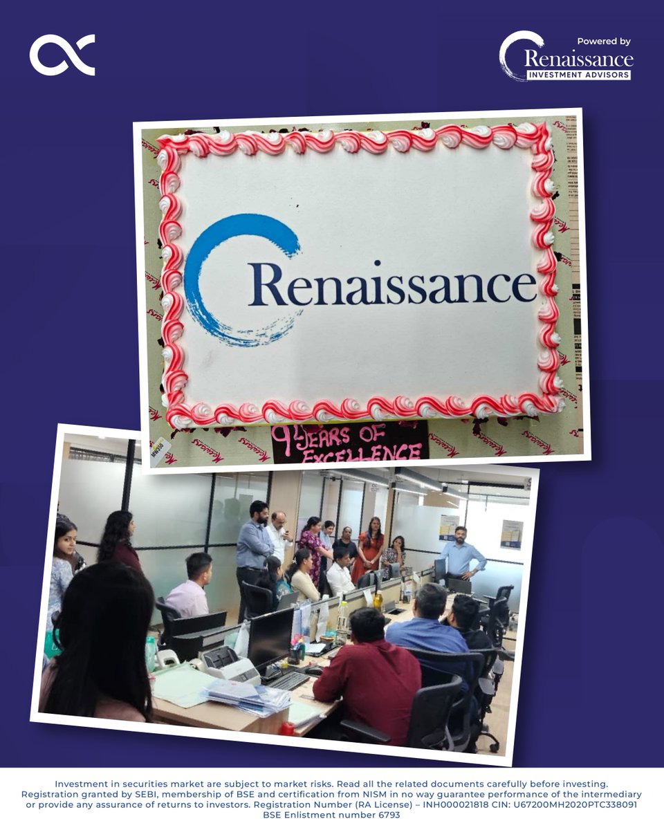 MyAdvisorAlpha's tweet photo. 9 unbelievable years!
Here's to almost a decade of successfully being a part of making resounding market moves!
#BusinessMilestone #CelebratingSuccess #AdvisorAlpha https://t.co/DSZrh99tvH