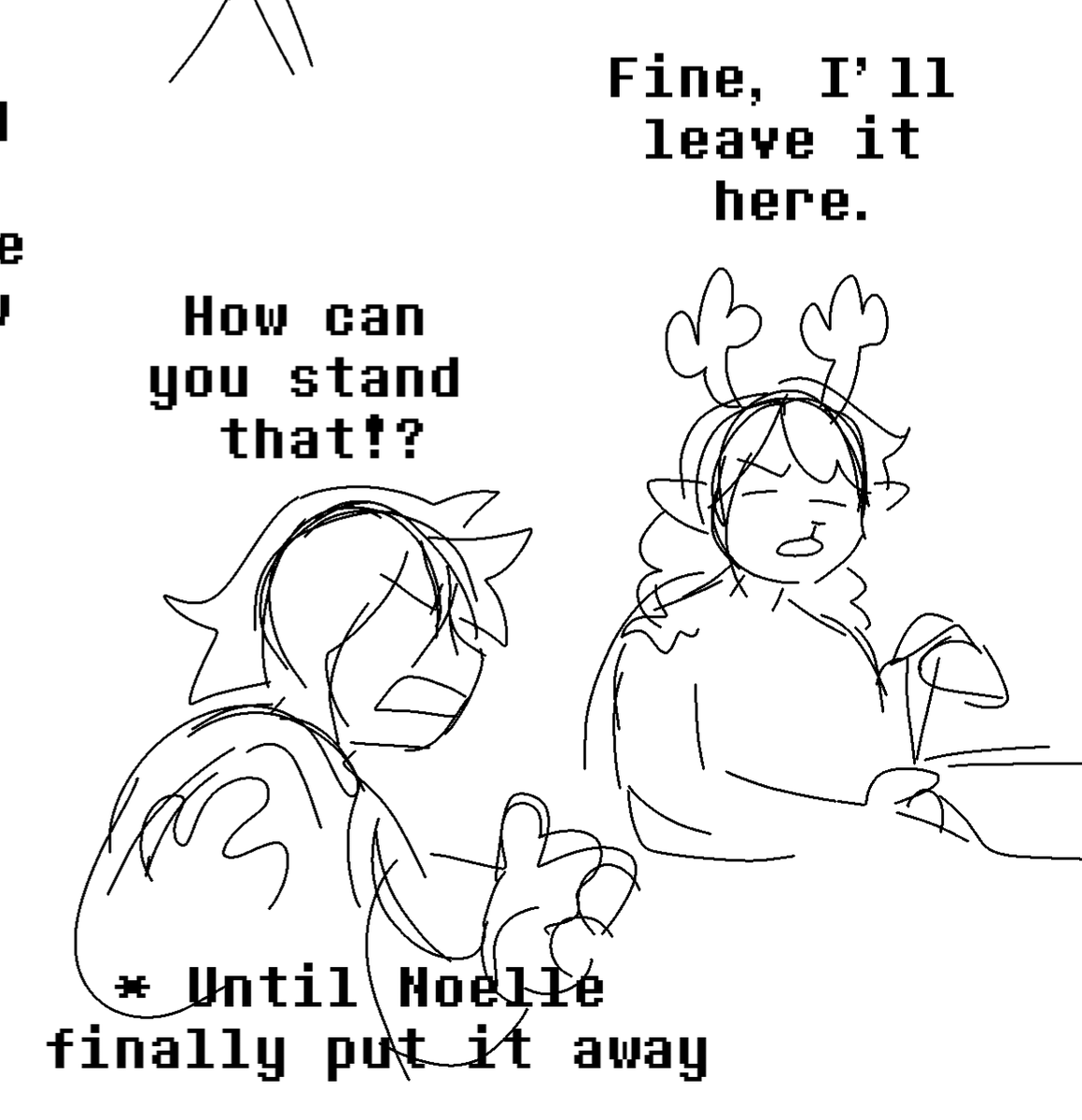 silly kriselle comic idea but I know my audience wont gaf bc its not jevil /joking