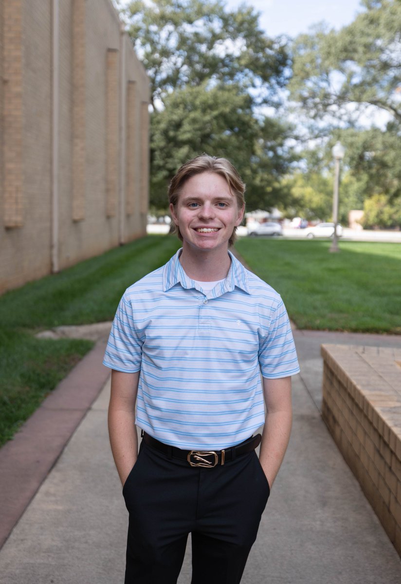 BJUedu's tweet photo. Meet Lee Jackson!
Freshman Biblical Studies major &amp; Bruins golfer. At age 4, Lee battled a brain tumor—now 13 years cancer-free! He chose BJU for strong theology, affordability &amp; an amazing coach. His perseverance &amp; heart for ministry inspire us! https://t.co/NpTGwz26Ub