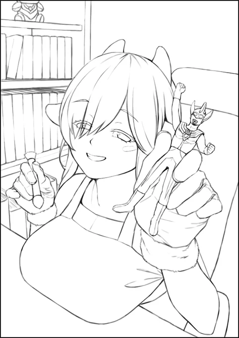 人物描く練習のラフ 