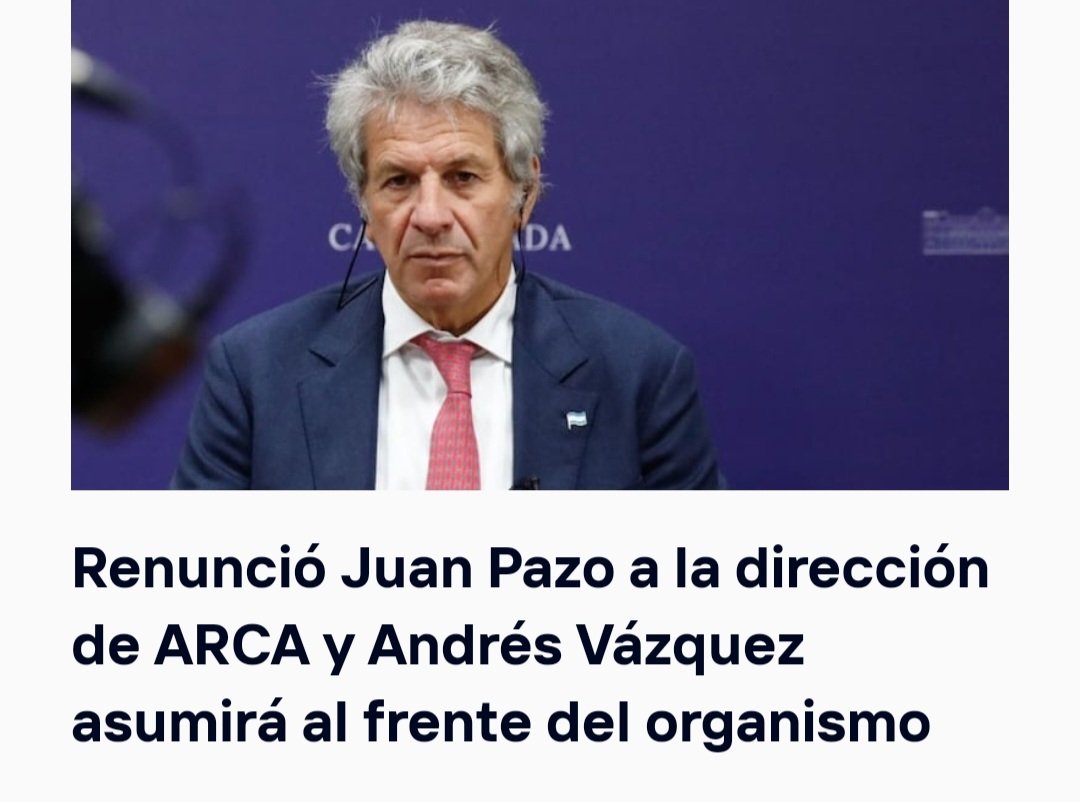 Se va Pazo del Arca...
Las ratas escapan por el caso Tapia....
Lo reemplaza el experto en lavado Vazquez para ponerse de acuerdo con Tapia viste?
Cheeeeee