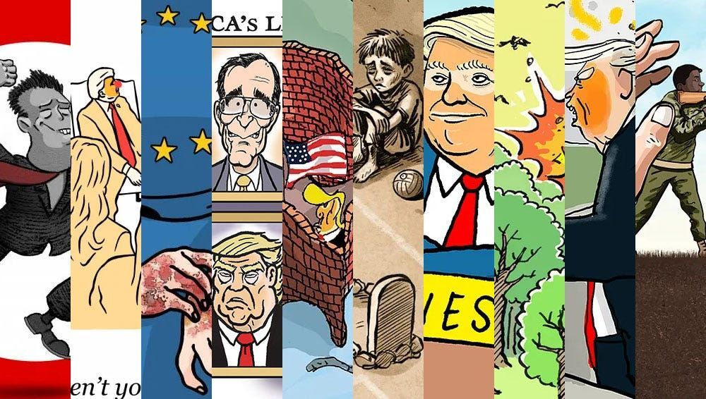 cartoonmovement's tweet image. Every year, we do a top 10 of our favorite cartoons. Not an easy task, given that 11,793 cartoons were published on our website in 2025, but we think we've managed to put together a nice overview.

Go check it out here: buff.ly/6TIorTL

#top10 #BestCartoons #BestOf2025
