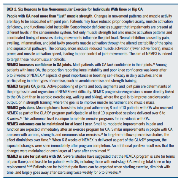 JOSPT's tweet photo. Would you like to best understand how to prescribe neuromuscular exercises to your patients with hip and/or knee #Osteoarthritis 🤔

Here is your guide, including the 9-themes 'most asked about' by patients ➡️ https://t.co/xZg9tgvkr9

#HipOA #KneeOA #Arthritis #yourJOSPT https://t.co/dhUqaThrIT