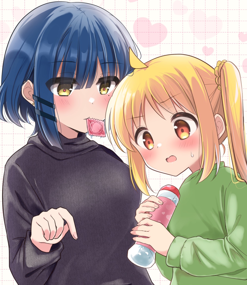 伊地知虹夏 ,山田リョウ 「リョウ虹新刊表紙(トリミングしてます)」|やかたまなのイラスト