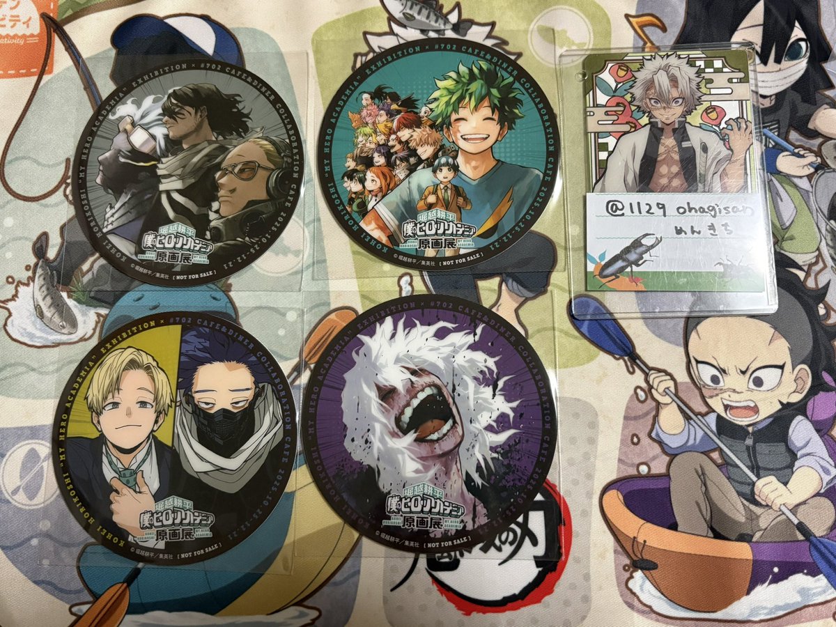 交換 僕のヒーローアカデミア ヒロアカ 原画展 カフェ コースター 【譲