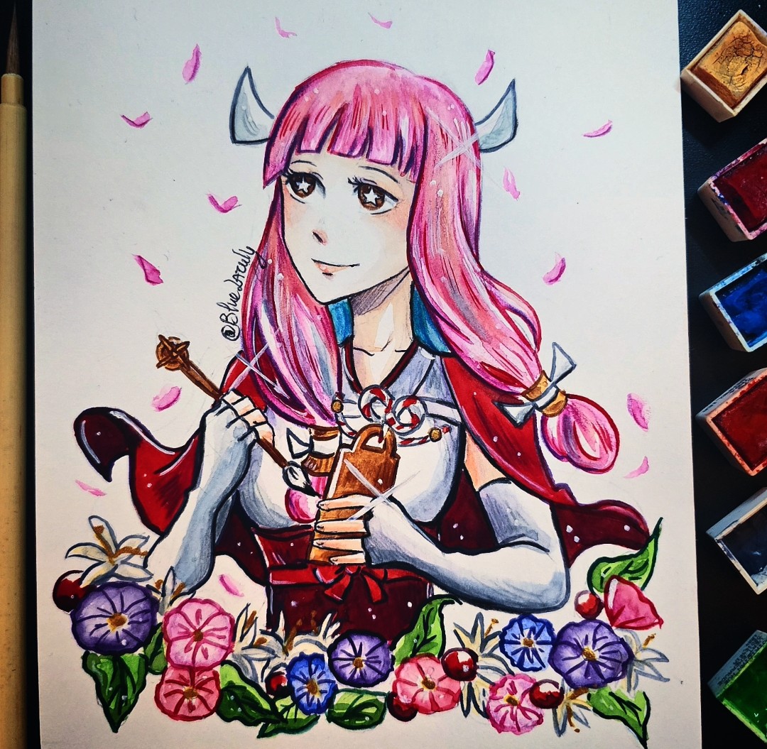BlueLazuly's tweet photo. Mitama and Dywer from Fire Emblem ❤️
Commission for Hyppothegreycat
#FireEmblem #FireEmblemHeroes #FireEmblemFates #Mitama #Dywer #watercolor https://t.co/WtEqkkHt3Y