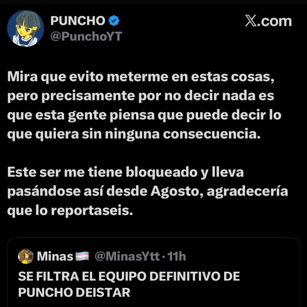 SuniAgus's tweet image. Ojo cuidao Inatwt

El asaltacunas de inatwt España (más conocido como Puncho Deistar) está mandando a todos sus fans a reportar esta cuenta para fundirla a denuncias!!

Si es que el pobre no se aguanta que le digan la verdad en la cara💔💔