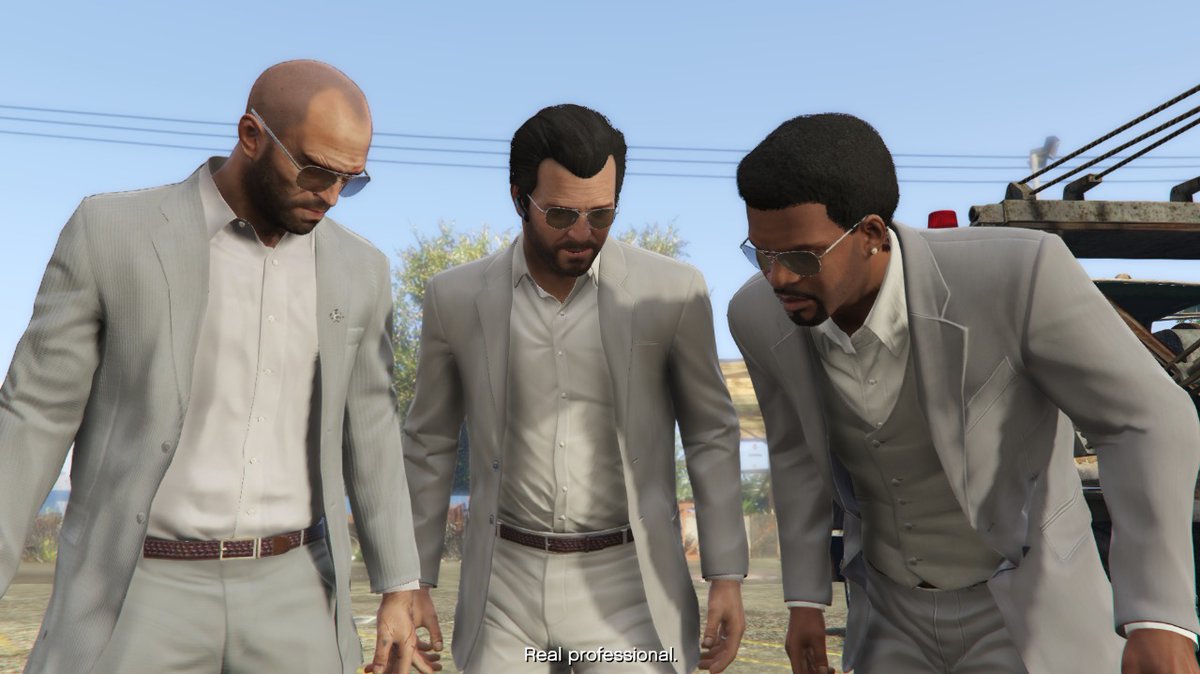 _RV_Thakur_'s tweet photo. Kinda like dressing these 3 GTA 5 characters up https://t.co/emo6ztpdTP