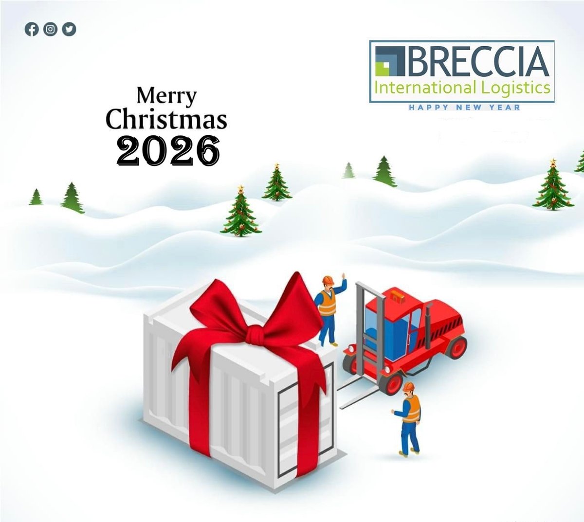 We, Breccia International Logistics, wish all our valued customers continued success in the new year 2026, for you and all your family members and loved ones, and hope that we will always live up to your high expectations❤️❤️.