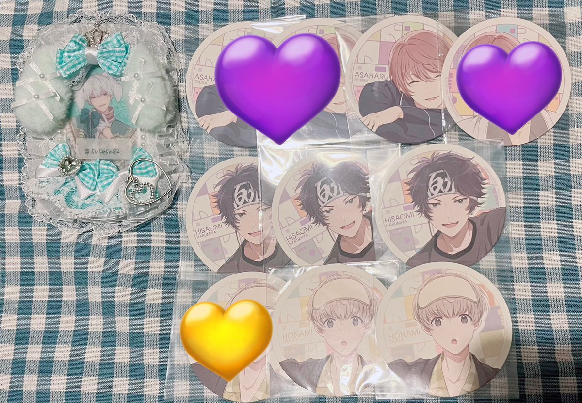 交換】アオペラ アオペラカフェ コースター 譲：朝晴1／永臣3／帆波2