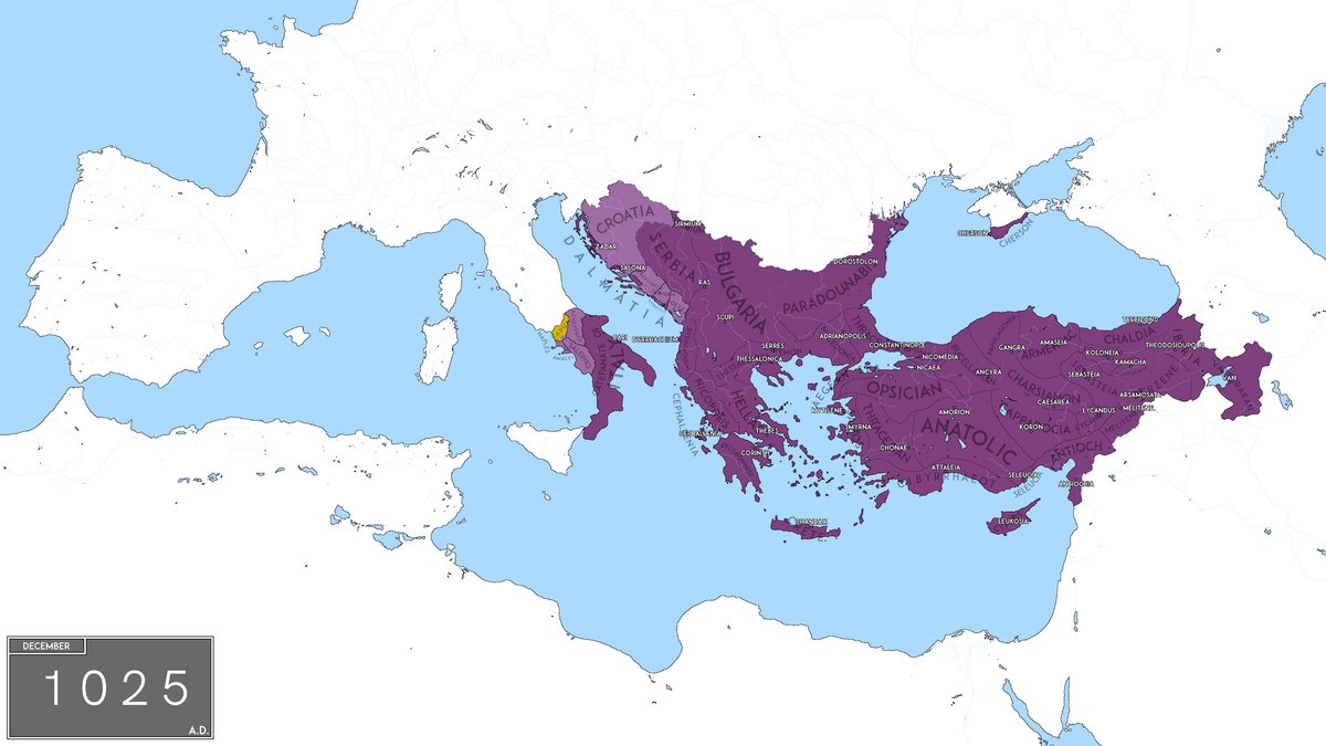 AngloVarangian's tweet image. Yesterday, the great Roman Orthodox Emperor Basil II departed this world exactly 1000 years ago. The Medieval Roman/Byzantine state reached its zenith and final golden age under his reign. His final resting place carried the following inscription:

From the day that the King of…