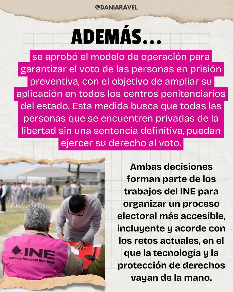 DaniaRavel's tweet photo. 🗳️💻 La incorporación de nuevas tecnologías y medidas de inclusión electoral busca que más personas puedan ejercer su derecho al voto, incluso en contextos específicos como las casillas especiales o los centros penitenciarios.

Cada proceso electoral es también una oportunidad para reducir brechas, generar confianza y modernizar la democracia. 🇲🇽✨

#INE #InnovaciónElectoral #Inclusión #ParticipaciónCiudadana #Elecciones2026 #Coahuila