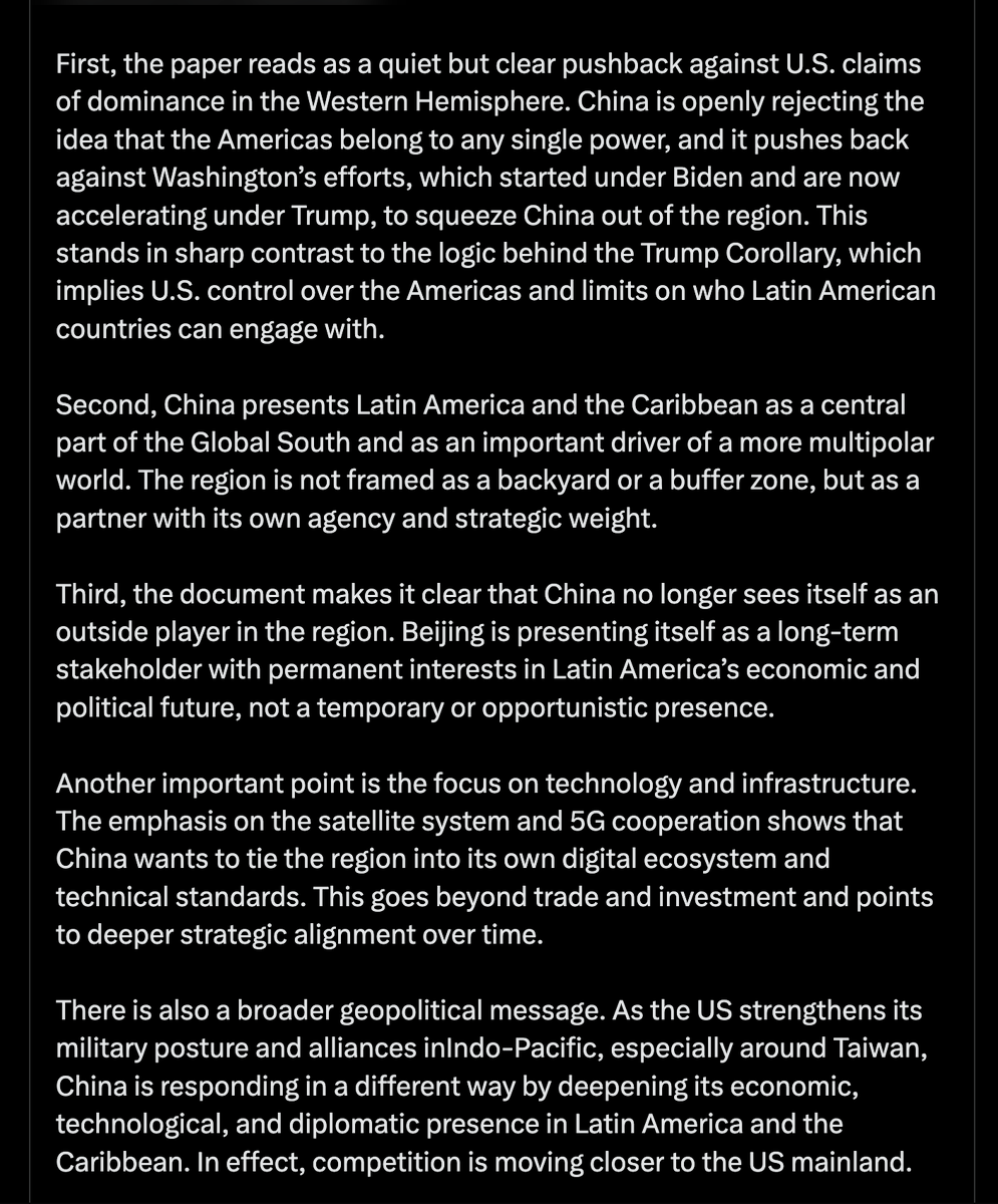 Interesante. China no reconoce el corolario Trump-Hegseth. ¡Estados Unidos sigue en disputa!
Creo que esto se debe en p