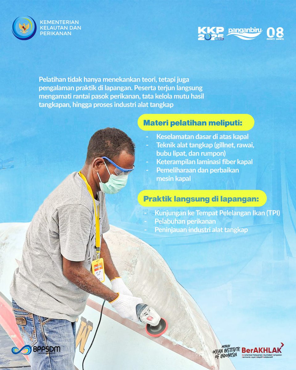 Tak hanya teori, peserta dibekali pengalaman praktik langsung dengan evaluasi melalui pre-test dan post-test untuk memastikan peningkatan kompetensi. Sertifikat yang diterima akan menjadi bukti standar keterampilan dan keselamatan nelayan yang siap diterapkan di Timor Leste