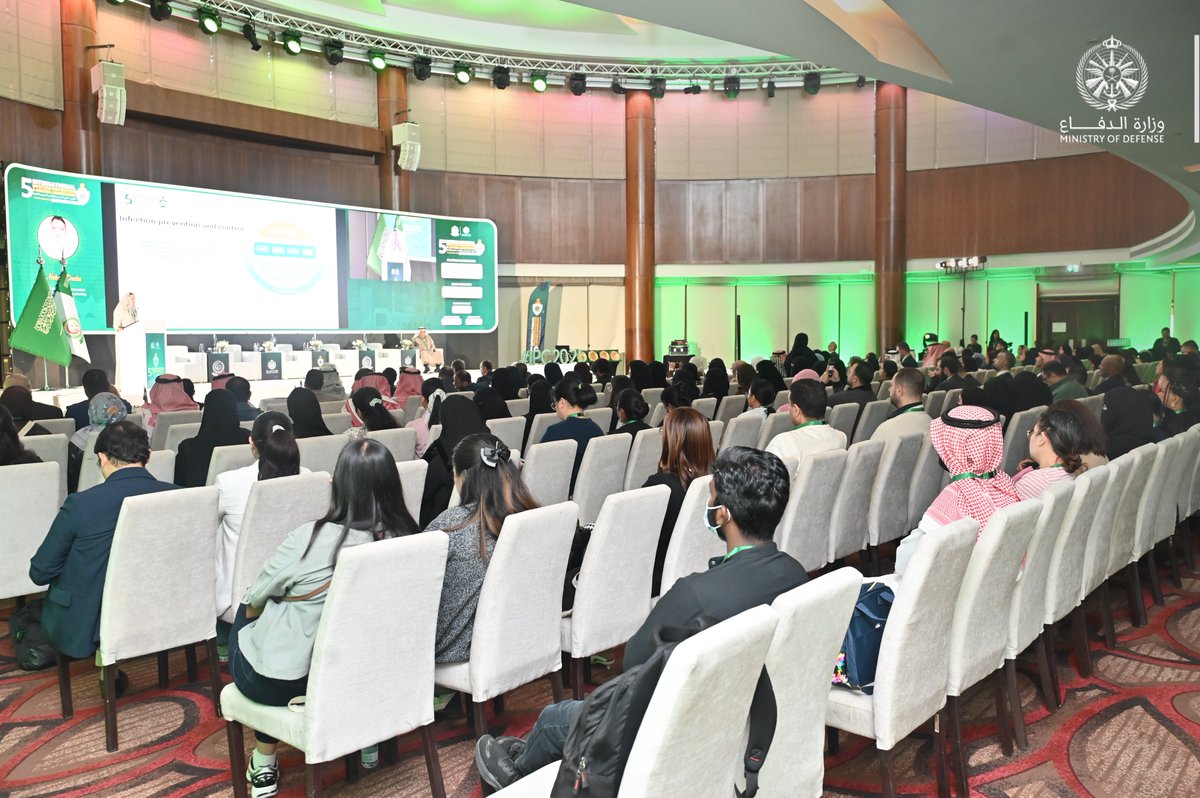 modgovksa's tweet photo. الخدمات الصحية في #وزارة_الدفاع تنظّم في الرياض المؤتمر الدولي الخامس للوقاية من العدوى ومكافحتها، لمناقشة أحدث المستجدات العلمية والتجارب والممارسات في مجال الوقاية من العدوى والسيطرة عليها داخل المنشآت الصحية. https://t.co/FqJQyYXRTV