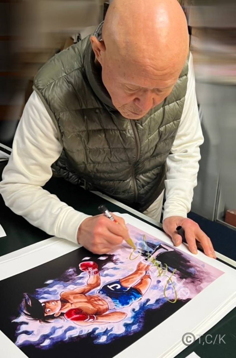 ちばてつや先生に、 版画作品『#あしたのジョー』(原作:高森朝雄/作画