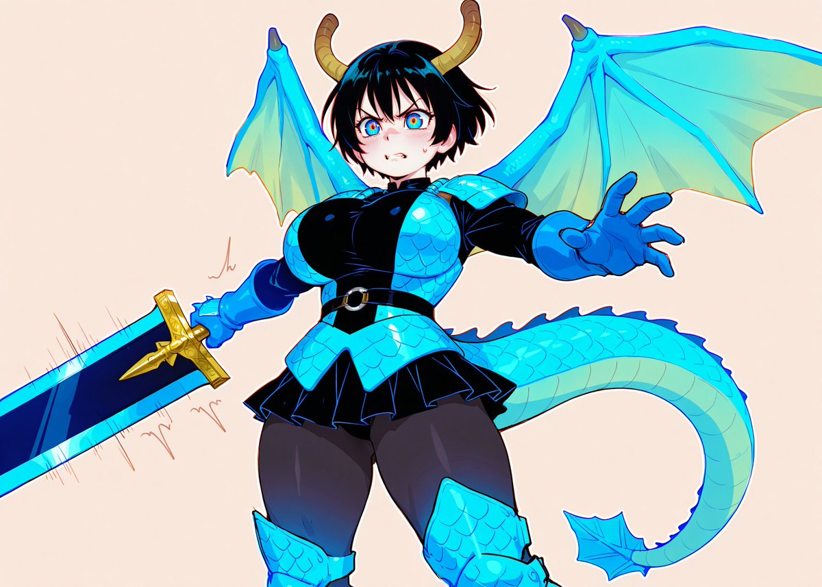 無言でドラゴンをあげる見た人もやる #AIart