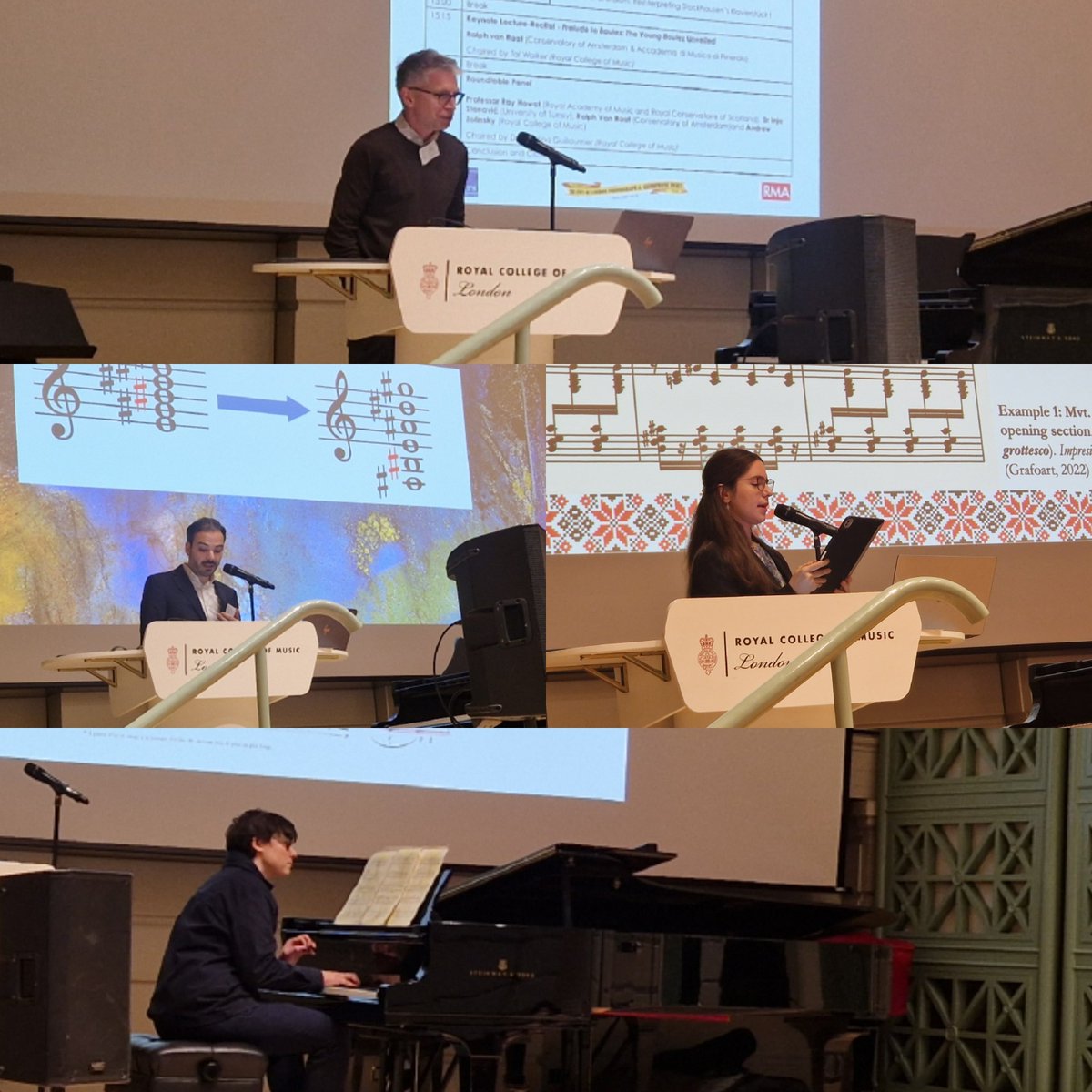 Welcome note by Professor Robert Adlington and Session I - Shaping an Informed Performance with presentations by Dr Nuno Cernadas, Ioana Carina Cirtita, and Dr Thomas Dennehy-Caddick, chaired by Professor Robert Sholl.