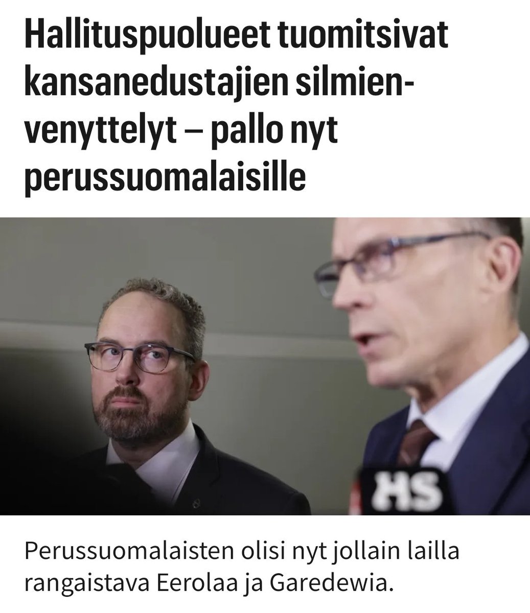 taskivei's tweet image. Päivän persu on Jani Mäkelä. Hän ei ymmärrä mistä on kysymys, mutta jotain tarttis tehdä. 

Ps ryhmäjohtaja Jani Mäkelä ei osannut heti sanoa, mitä persut tekee silmänvääntökohun ratkaisemiseksi ja ”syyllisten” rankaisemiseksi. 

Löytyykö Mäkelältä selkärankaa? Epäilen.