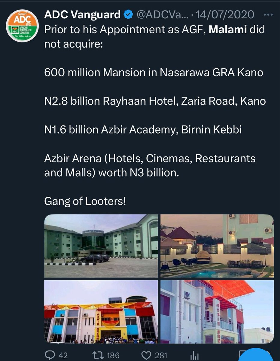 That oloriburuku ADC guy has deleted this Abubakar Malami corruption post..... Asiere Gbogbo 👇 🤗 Rt pls