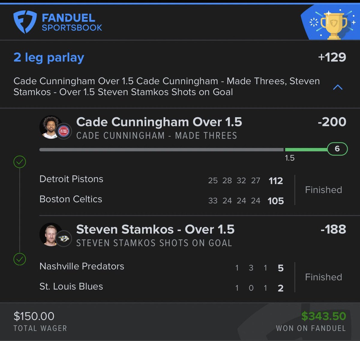 xSMURF_315's tweet photo. JOB DONE. 🧾✅

2 LEG. PLUS MONEY. CASHED. 💰
Bankroll Builder does it again.

The Buddies AI is just different 🤖
No panic. No chasing. Just clean execution.

$150 ➡️ $343.50
Stack it. Log it. Move on to the next.

We don’t celebrate long —
we move. 😤🔥

https://t.co/eW7R4HK3es https://t.co/dwrOsAswF2
