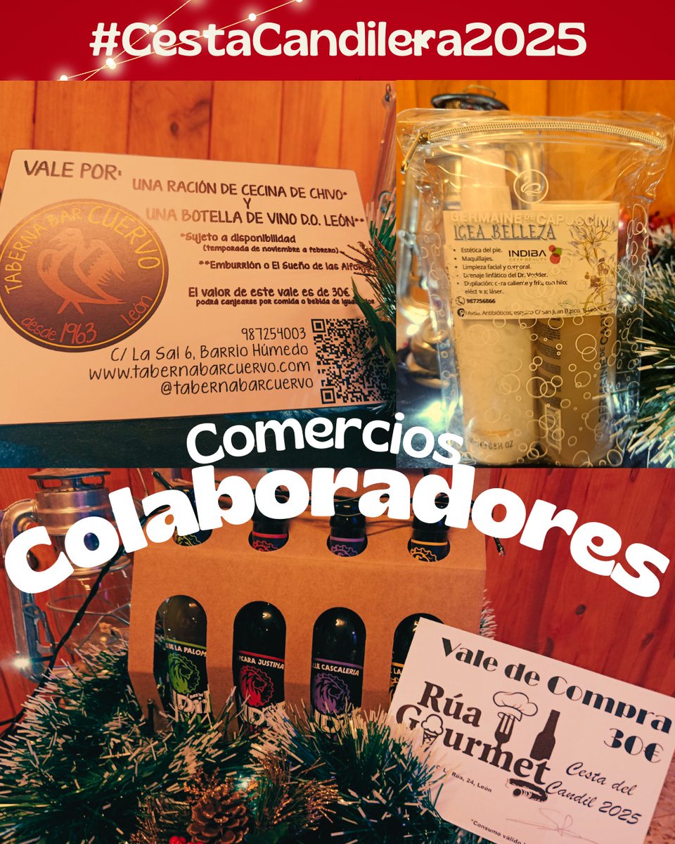 Varios comercios han colaborado con nuestra cesta navideña. No te quedes sin tu papeleta.