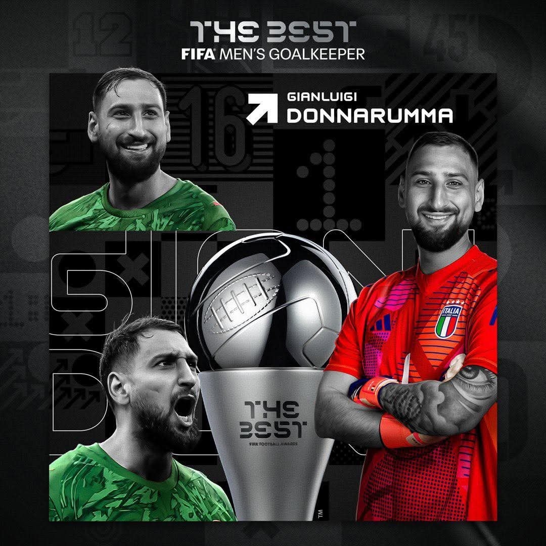 جوائز فيفا 2025.. دوناروما أفضل حارس في العالم 