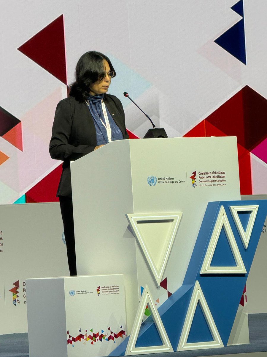 ContraloriaCuba's tweet photo. Interviene  la Contralora General Mirian Marban González en la 11 Sesión de Conferencias  de los Estados Partes de la Convención de las Naciones Unidas(UNCAC) contra la Corrupción.Cuba reafirma su compromiso con los objetivos y propósitos de la UNCAC. https://t.co/bC31PeE5s4