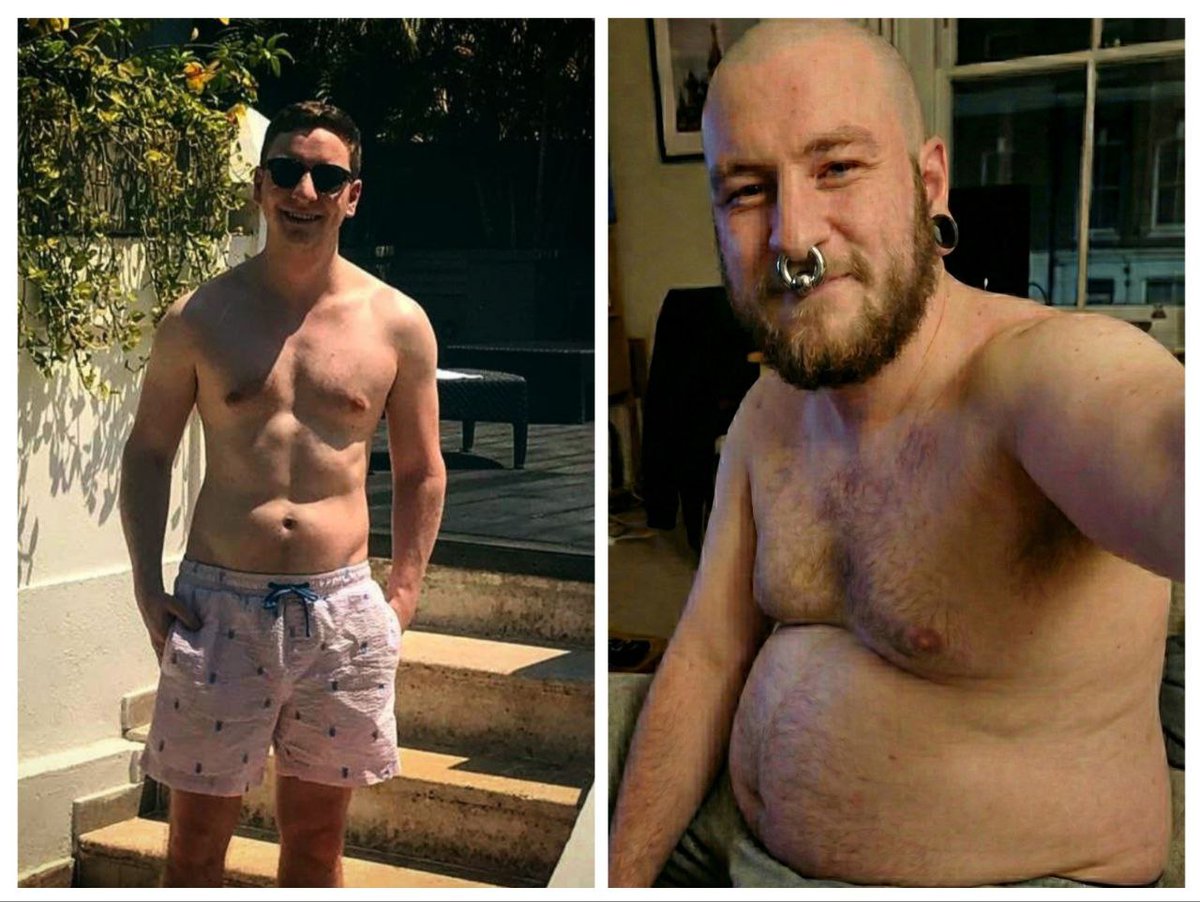 Bauzerpig's tweet image. I often get asked what I do to make you a pig, well @gaininggooner is a prime example. 

This pig gave up deodorant, shaving and diet, trading them in for fat, body mods and filth.  

Who's next?